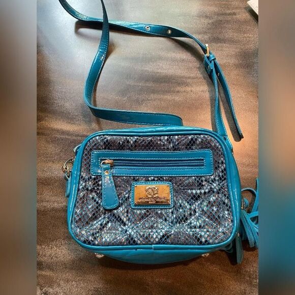Sharif Crossbody Bag Womens Snake Embossed Faux Leather Adjustable Strap Purse - Picture 1 of 8